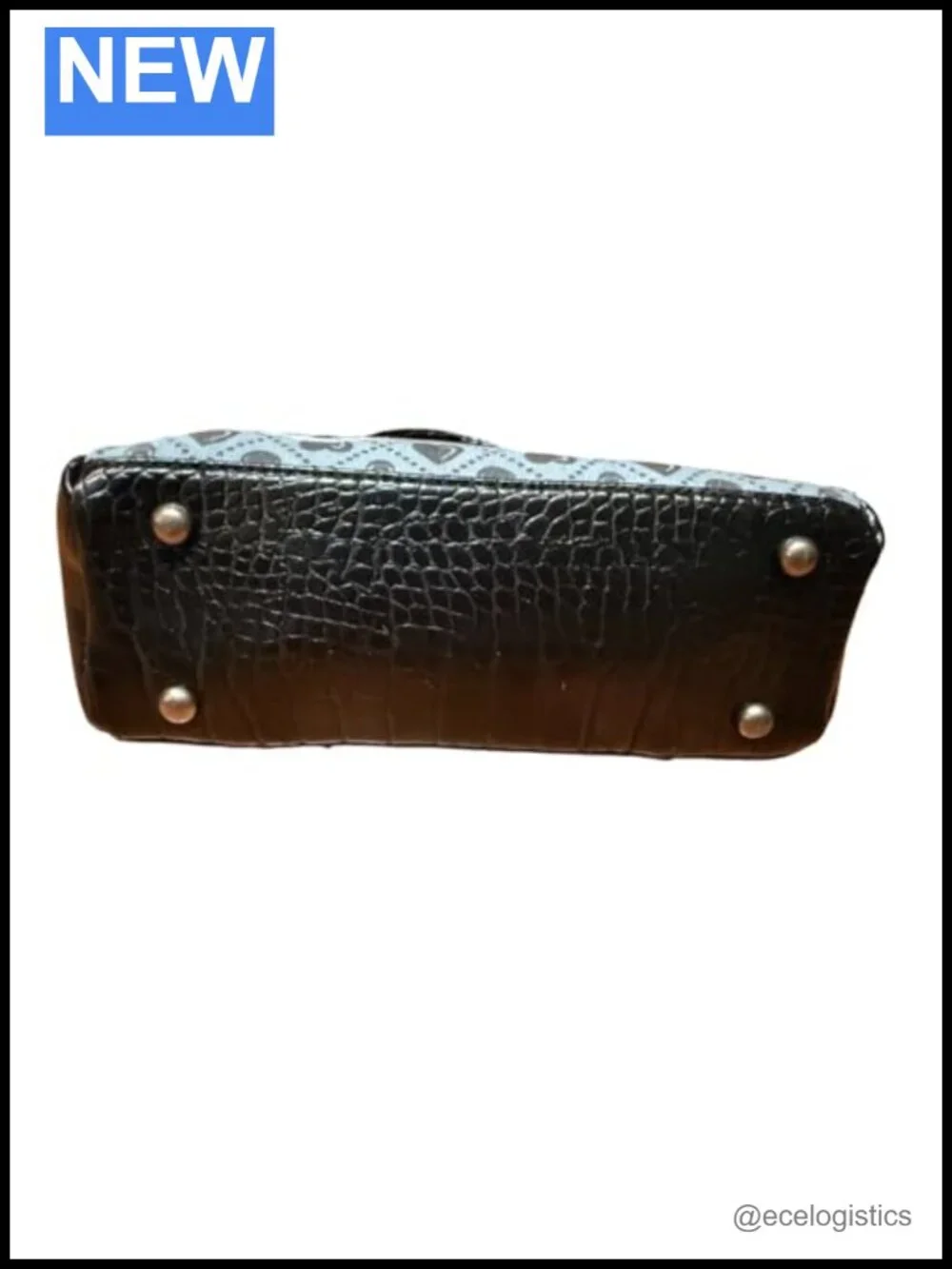 Faux Leather Satchel Crossbody Bag with Tattoo Print
